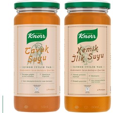 Defne Store Cam Kavanoz Tavuk Suyu 480ML X1 + Cam Kavanoz Kemik Ilik Suyu 480ML X1