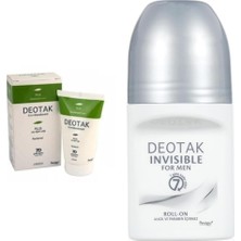Defne Store Deotak Plus Krem Deodorant 35 ml 1 Paket(1 x 35 Ml) x Erkekler Için Invisible Roll-On Deodorant (35 Ml)