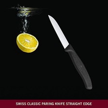 Defne Store 6.7403 Swissclassic 8cm Düz Soyma Bıçağı, Siyah