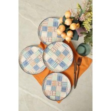Defne Store Etnik Hitit Pasta Tabağı 20 cm 4 Adet 22552