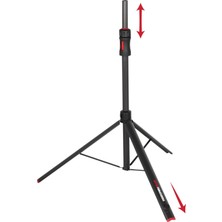 Defne Store Frameworks Id Series Speaker Stand With Lift Assist And Adapter To Fit 35MM And 38MM Speaker Mounts, 48"/75" Min/max Height (Gfw-Id-Spkr)