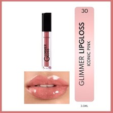 Defne Store Cosmetics Glimmer Gloss Işıltılı Nemlendirici Dudak Parlatıcısı - 30 Pink (3 Paketi)