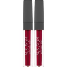 Defne Store Uzun Süre Kalıcı Kadifemsi Kuruma Yapmayan Mat Likit Ruj - Lipstick 523 Red (2 Paketi)