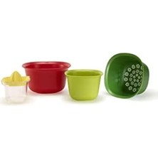 Defne Store Intro Kırmızı Karıştırma Kabı Set 5 Parça