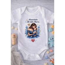Eydu Baby Babasının Minik Prensesi Baskılı Bebek Body Beyaz Badi Çıtçıtlı Zıbın