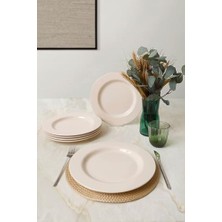 Defne Store Krem Assos Servis Tabağı 28 cm 6 Adet 030