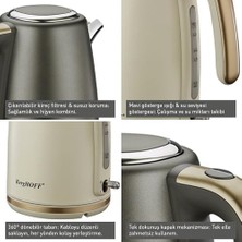 Defne Store Gem Pearl 1, 7 L Su Isıtıcı – 2200 W Paslanmaz Çelik Gövde | Vanilya Krem