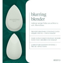 Defne Store Ecotools Blend + Blur Makyaj Fırçası ve Sünger Duo, Makyaj Sünger ve Fondöten Fırçası, Sıvı ve Krem Makyaj, Bulut Cildi, Çevre Dostu, Lateks Içermez, Zulüm Içermez, & Vegan, 2 Adet