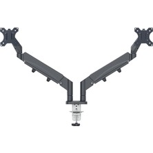 Defne Store Ergo Yerden Tasarruf Sağlayan, Bilgisayar ve Laptop Için Ikili Monitör Kolu, 65370089, Gri