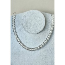 c-bhadu naturel 8 mm Kristal Kuvars Doğaltaş Kolye
