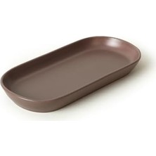 Defne Store Mat Açık Taupe Noyan Kayık Tabak 2 Adet 26 cm 958