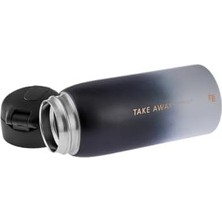 Defne Store Skyfall Çelik Sızdırmaz Siyah Termos 350 ml