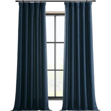 Defne Store Price Drapes FLCH-FM20103-84 Italyan Perde, 50 x 84, Çavuş Mavisi