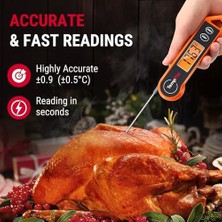 Defne Store Thermopro TP19H Su Geçirmez Dijital Et Termometresi, Otomatik Dönen Işıklı Ekran, Hareket Sensörlü Hızlı Okuyan Prob
