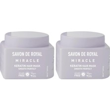 Defne Store Savon De Miracle Saç Bakım Maskesi 250 ml | Canlılığını Yitirmiş Saçlar | Pürüzsüz Etkili | Keratin Yağı (2 Paketi)