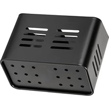 Defne Store Baco Çatal Bıçak Sepeti, Siyah Açık Hava Mutfak Sepeti, Çatal Bıçak Takımı Için Siyah Toz Kaplamalı Metalden Yapılmıştır, 16 x 13,5 x 9 cm