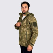 Kordak Tsk Kamuflaj Içi Polarlı Softshell Su Geçirmez Taktik Mont - Waterproof Windproof