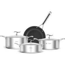 Defne Store Plasma Steel 316+ 3ply 7 Parça Tencere Seti