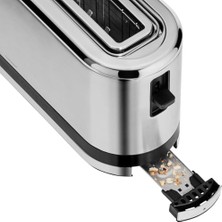 Defne Store Kitchenminis Uzun Hazneli 7 Isı Ayarlı Çelik Ekmek Kızartma Makinesi