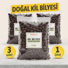 Badem10 (3 Adet) Doğal Kil Bilyesi Saksı Altı Drenaj Katmanı ve Dekoratif Toprak Örtüsü Leca Misket Kil Set