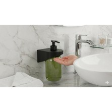 Plasfire Duvara Monte Lüks Sıvı Sabunluk – Banyo ve Mutfak Için Mat Siyah Şık Tasarım Sabun Dispenseri
