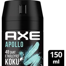 Defne Store Erkek Sprey Deodorant Apollo 48 Saat Etkileyici Koku Vücut Spreyi 150 ml (3 Paketi)