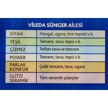 Defne Store 161919 Düz Hijyenik Bulaşık Süngeri, 8+2'li Promosyon Paket, Yeşil