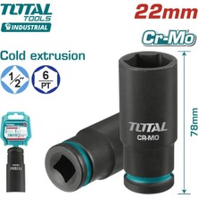 Total 22 mm 1/2 Altı Köşe Darbeli Derin Lokma THDIS12222L