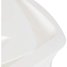 Defne Store 50801 Pratik Kapaklı Çöp Kovası, Beyaz