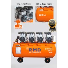 220 Lt Hava Kompresörü Sessiz ve Yağsız SH1100X4