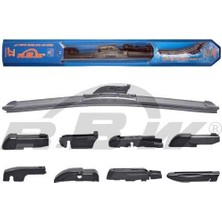 Ölmez Oto Yedek Parça Silecek Süpürgesi Muz Tip Multı-Fıt 8 Adaptörlü 17 Inch 430 mm