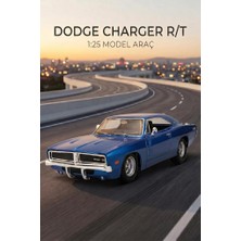 Farbu Oyuncak Maisto Lisanslı Metal Dodge Charger R/t 1969 1:25 Kapısı ve Kaputu Açılabilir Oyuncak Model Araba