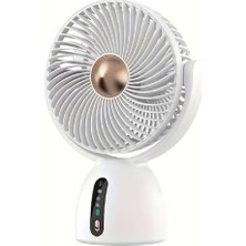Defne Store HP-F07 USB Şarjlı Sessiz Masaüstü Mini Fan 360 Derece Ayarlanabilir Gövde Vantilatör