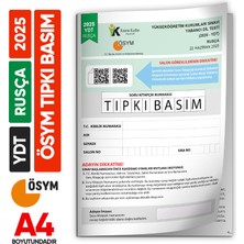 İnformal Yayınları 2025 Yks Ydt Rusça Ösym Tıpkı Basım Çıkmış Soru Deneme Kitapçığı (Türkiye Geneli)