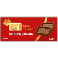 Eti Çikolata Bol Sütlü Mini Tablet 32 G x 12 Adet