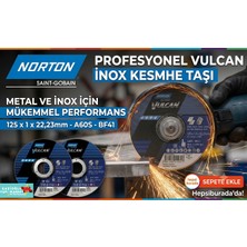 Norton Vulcan 125*1*22.2 Inox Keme Taşı