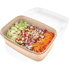Defne Store Masal Saklama Kabı Sığ Krem 4500 ml Rendeli