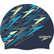 Speedo Speedo Prınted Sılc Cap Au Unısex Lacivert Yüzücü Bonesi