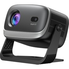 Havit PJ235 Pro Otomatik Odaklamalı Akıllı Projeksiyon Cihazı - 720P,4K Video Destekli, Android Tv, 180° Stantlı