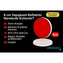 Opersan 80 mm Kırmızı Renk Kendinden Yapışkanlı Kedi Gözü