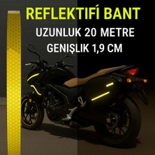 Opersan Prismatik Sarı Şerit 20 Metre Uzunluk 1,9 cm Genişlik Reflektör Bant