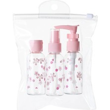 Miniso Lisanslı Sakura Serisi 3'lü Seyahat Şişe Seti