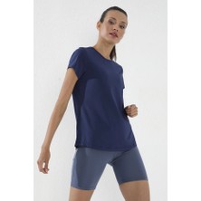 Tommy Life Standart Kalıp O Yaka Basic Kısa Kol Kadın T-Shirt Indigo 97144