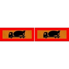 Opersan Ağır Tonaj Araçlar Için 2 Li Arka Işaret Levhası 500X200 mm