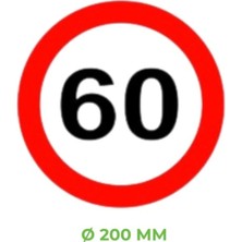 Opersan Hız Limit Etiketi 60 Km (Ø 200 Mm)