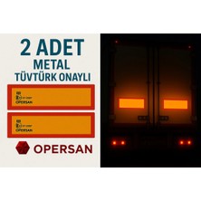Opersan Tüvtürk Uyumlu Ece R70 Tır Dorse Arkası Reflektör Levha (2'li Takım / 565X196 Mm) Metal