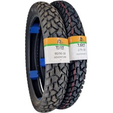 TDT Tyres 90/90-18 ve 275-18 (Tubeless - Dubleks) Adventure Lastik Takımı