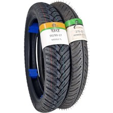 TDT Tyres 90/90-17 ve 275-17 (Tubeless - Dubleks) Missile/power Lastik Takımı