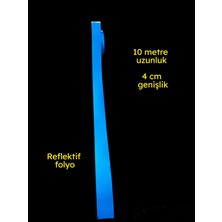 Opersan 4 cm x 10 Metre Kendinden Yapışkanlı Mavi Reflektif Folyo Bant