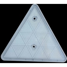 Opersan Beyaz Üçgen Plastik Reflektör Arka Zemin Beyaz 14X17 Cm-Kedi Gözü